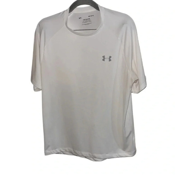 Under Armour the Tech Tee White Short Sleeve Shirt Size Medium - Picture 3 of 5